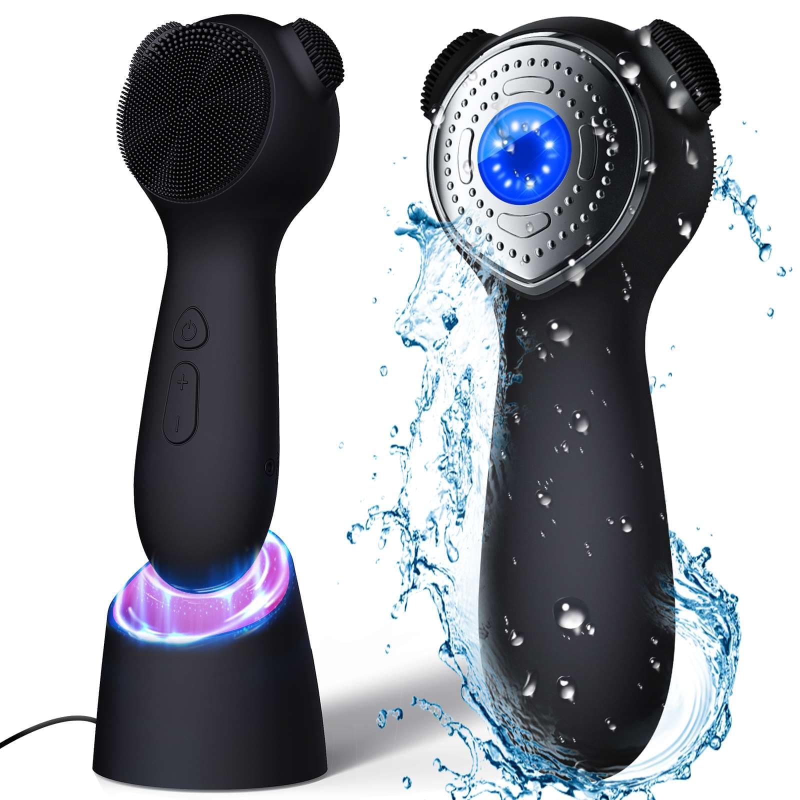 Kpyphm facial cleansing brush on wireless charging dock