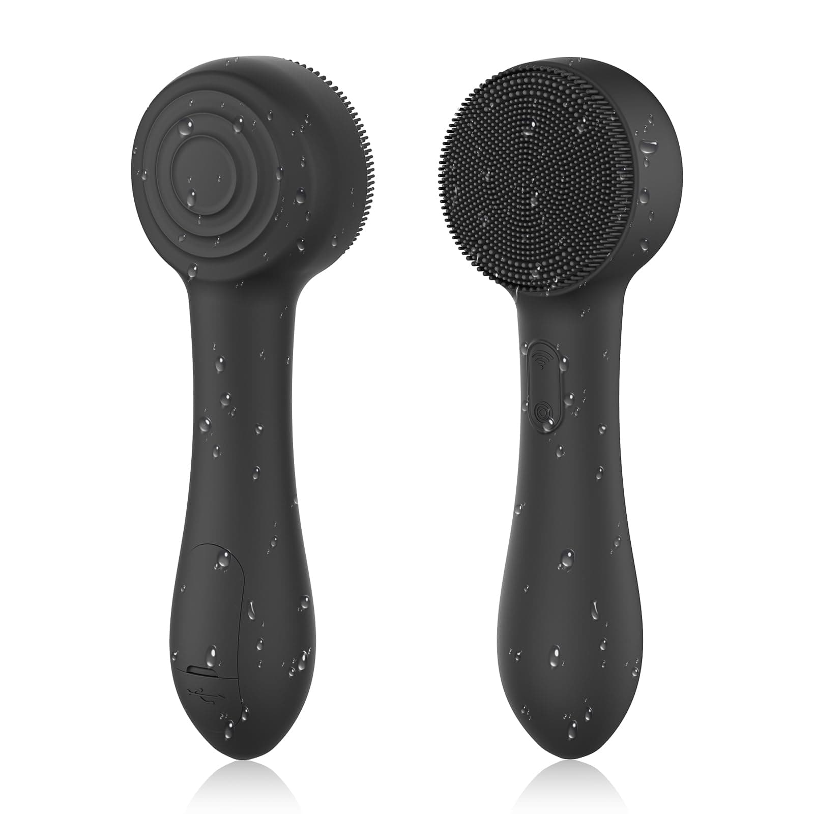 OUTIFUO silicone brush showing warming massage side