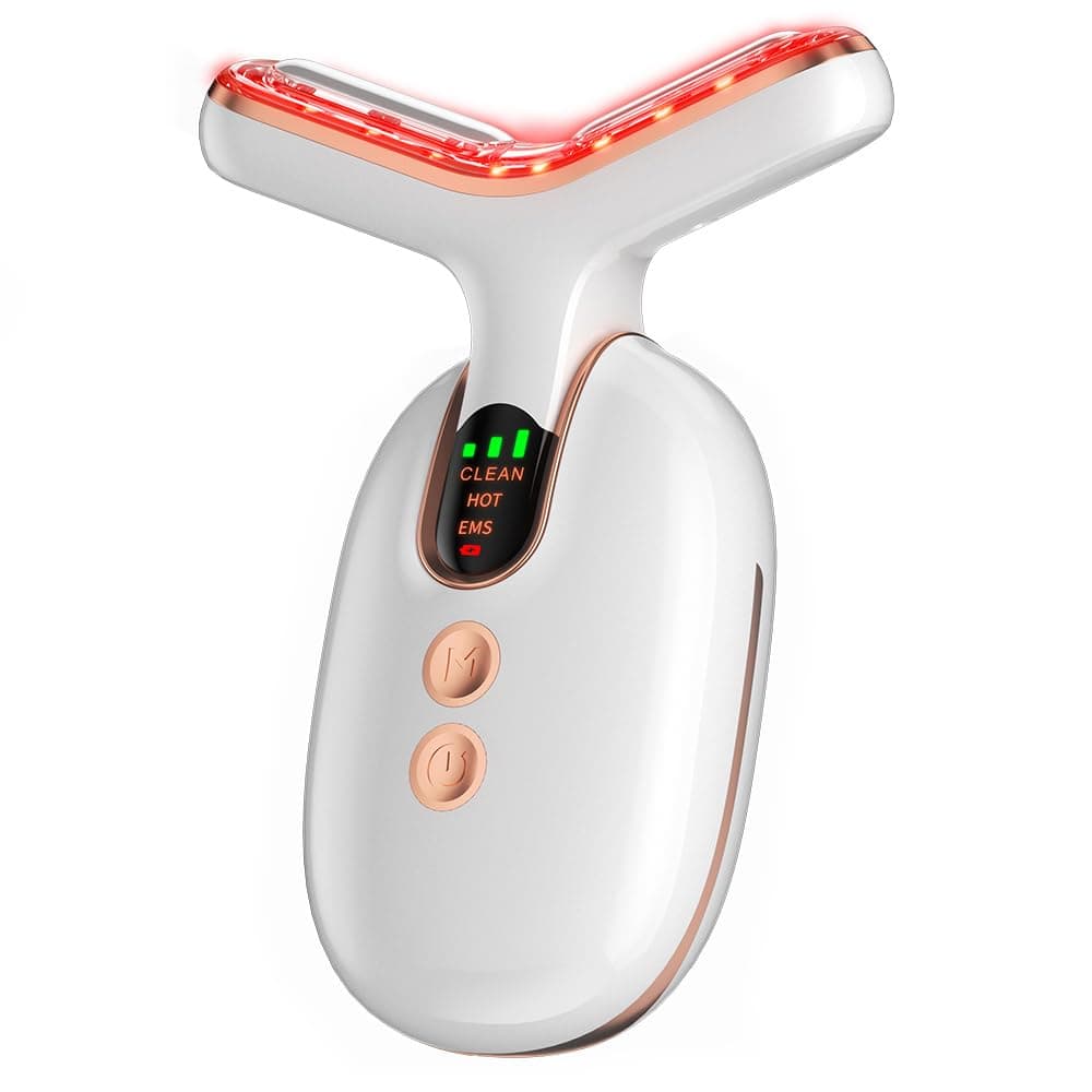 White EMS microcurrent facial massager