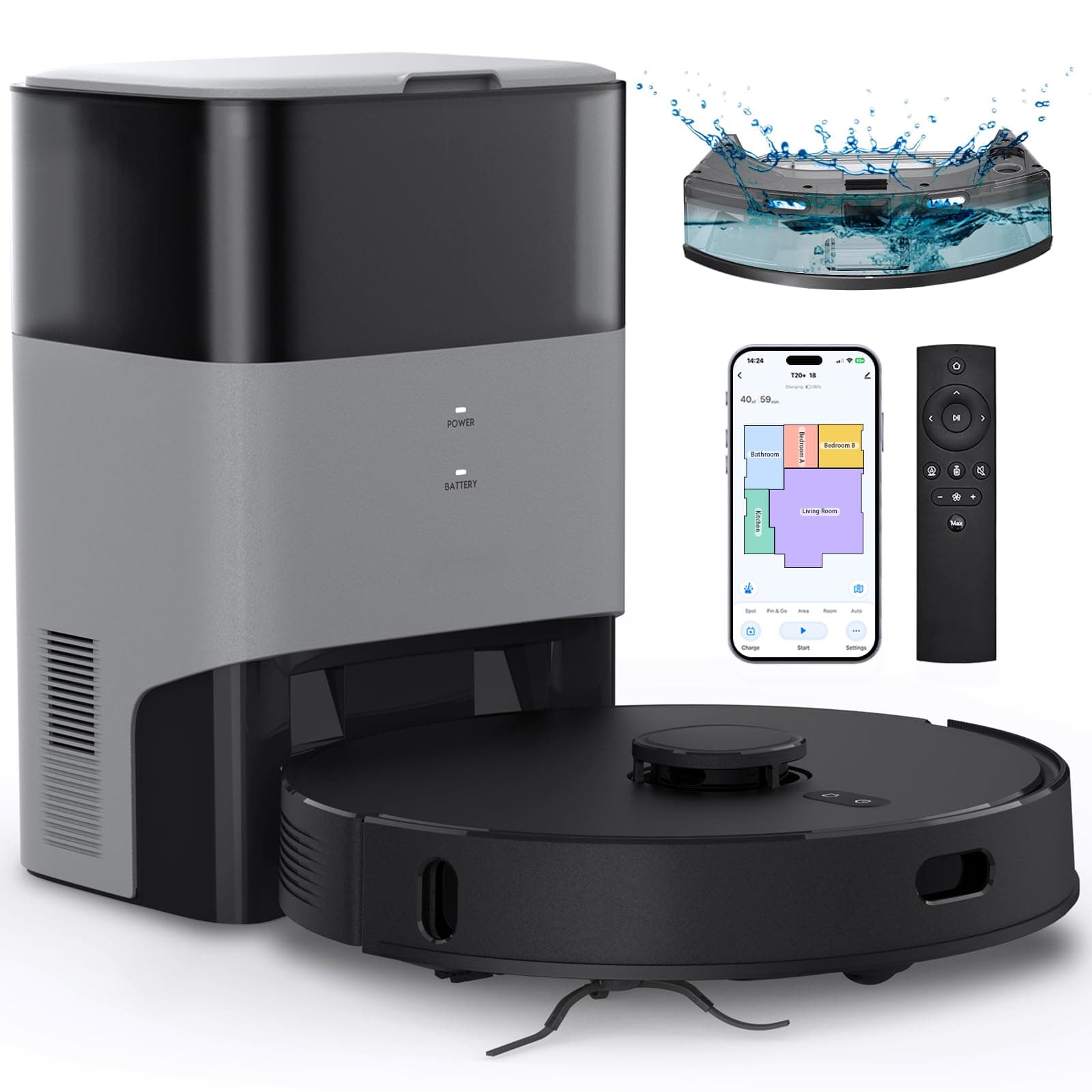 FIXR robot vacuum with self-empty dock