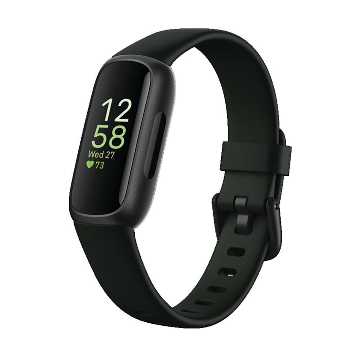 Sleep tracker wristband resting on a bedside journal