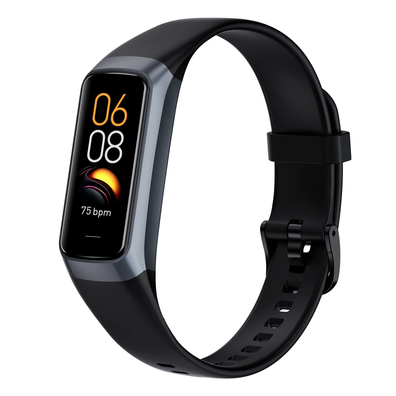 ZKSSGY AMOLED sleep tracker with blue silicone strap
