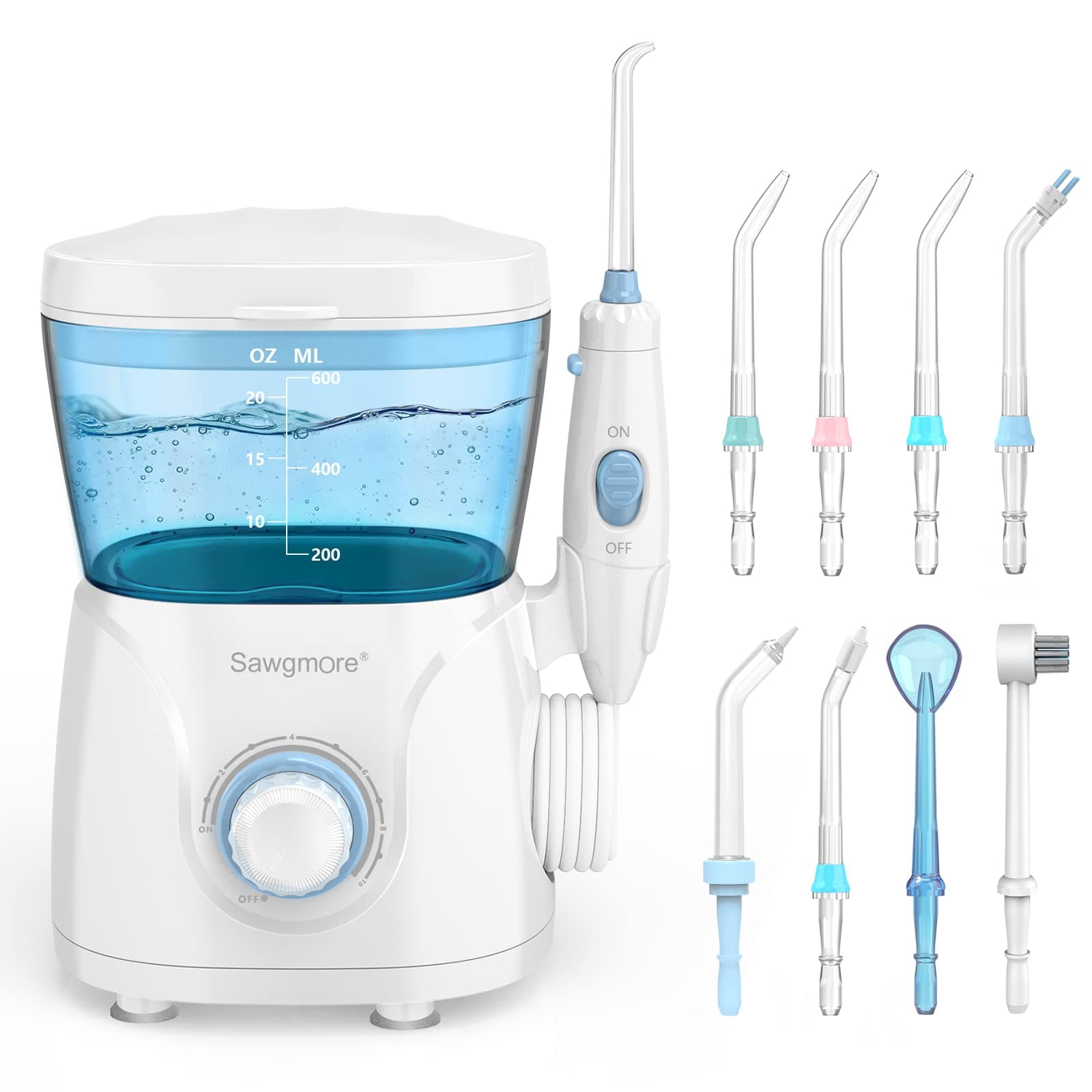 Sawgmore countertop water flosser with tip set
