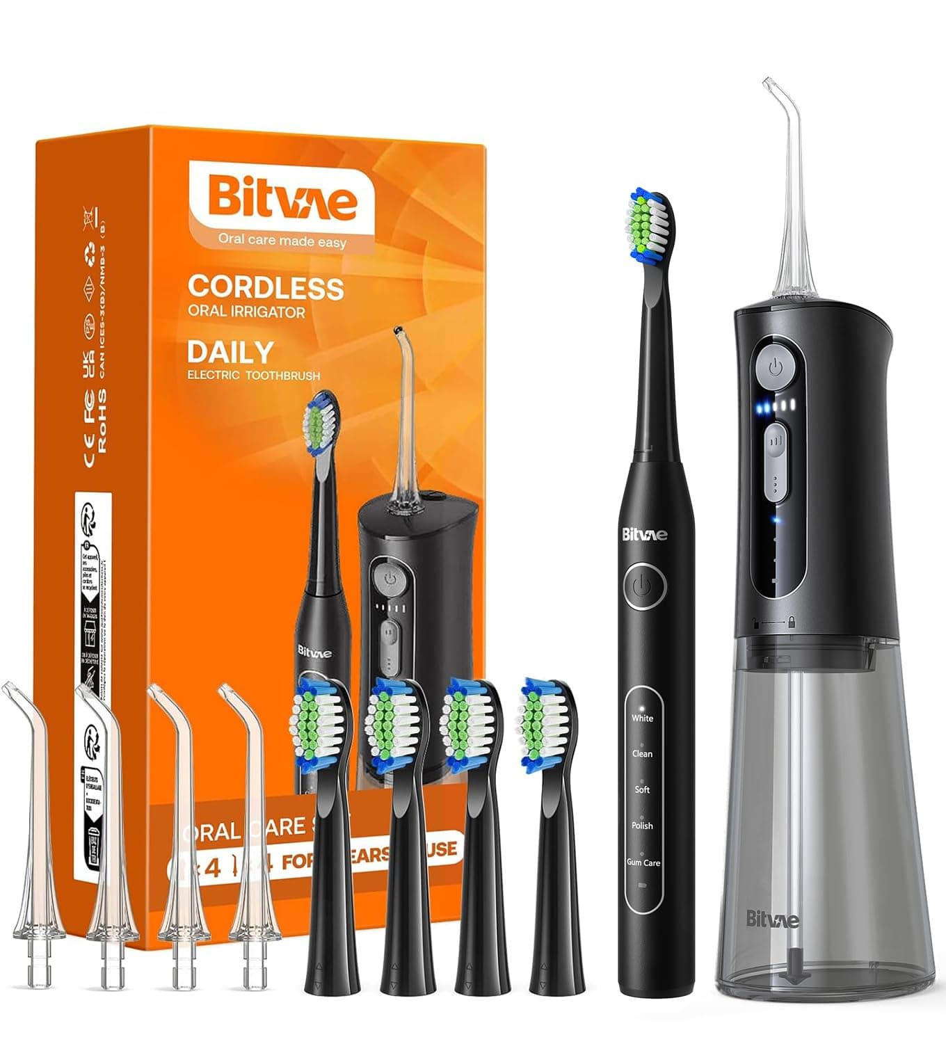 Bitvae water flosser and toothbrush combo