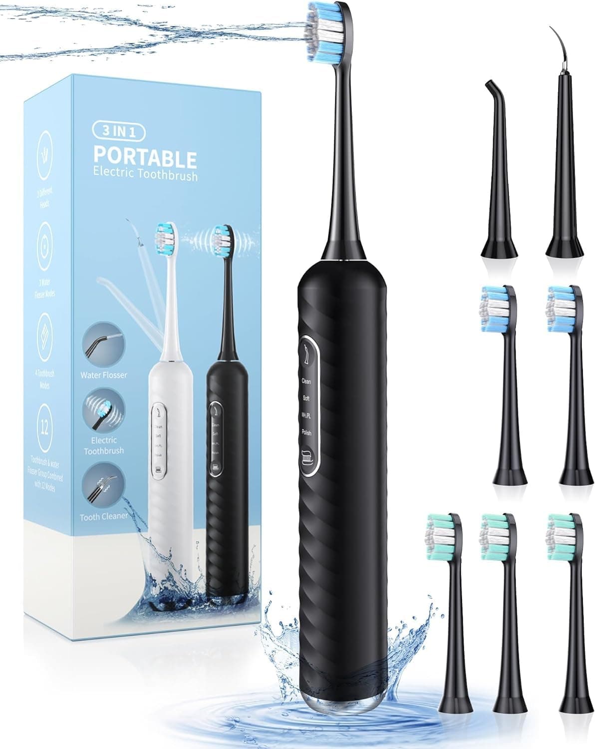 Uningopi dual-spray electric toothbrush and flosser