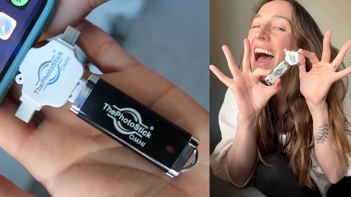 ThePhotoStick OMNI backup drive with adapters