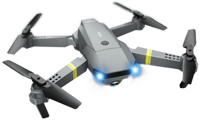 Skyhawk 4K drone camera module floating against a dark gradient backdrop