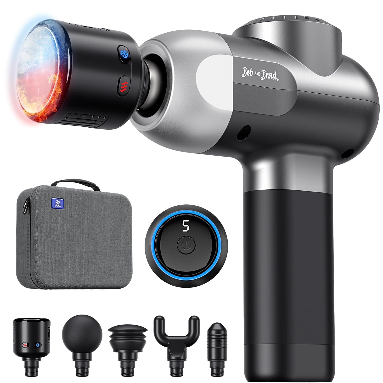 Bob and Brad C2 Pro massage gun with hot and cold head