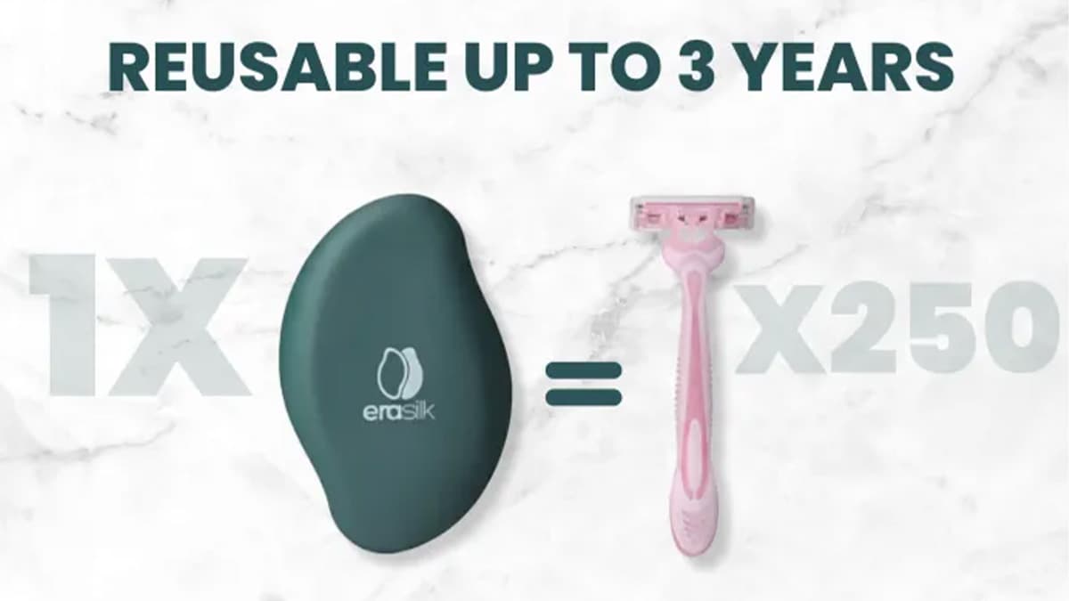 Erasilk crystal hair eraser used on arm