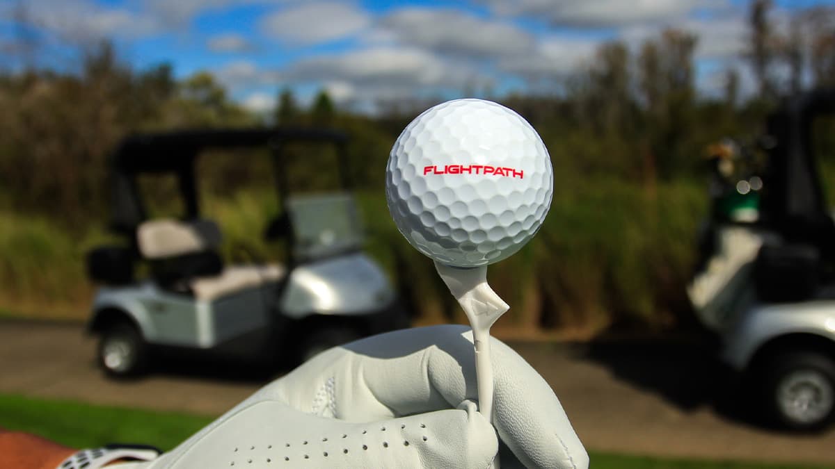 FlightPath golf tee close-up