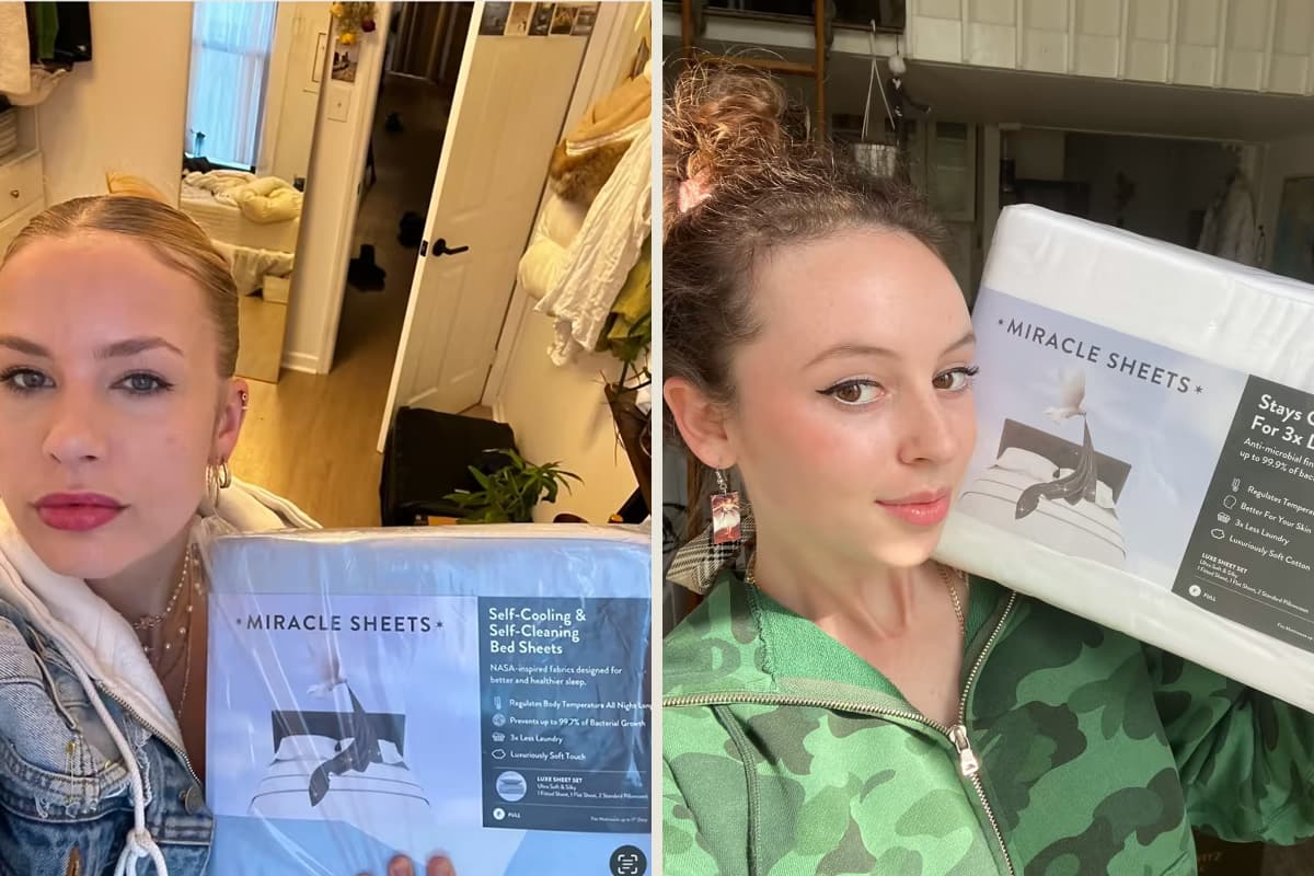 Miracle Made silver-infused sheets folded